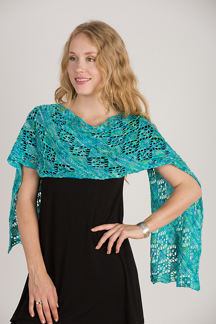 Bias Blossom Shawl I241