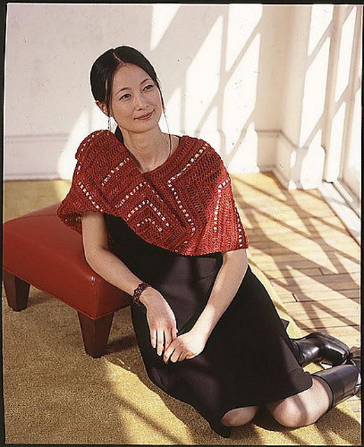 Elegant Openwork Poncho
