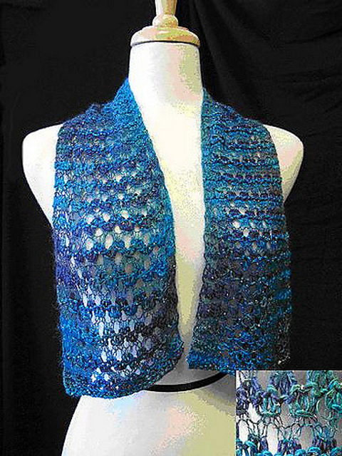 E118 Starry Nights Beaded Scarf