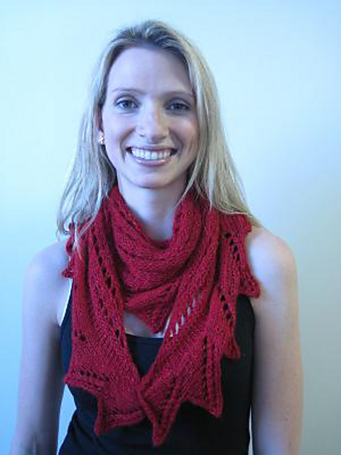 E209 Red Crescent Shawl
