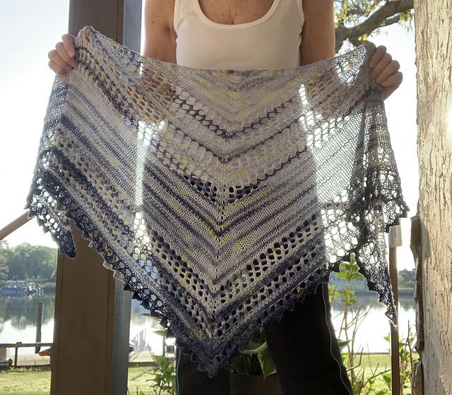 Ombre Splash Triangle Shawl
