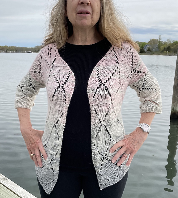 Ravelry Argyle Lace Cardigan pattern by Iris Schreier
