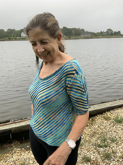 Baltic Sea V Neck Top