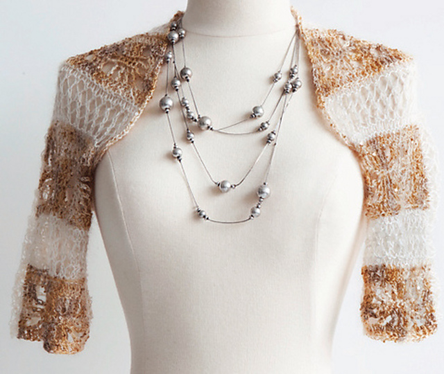 Knit Crochet Shrug I217
