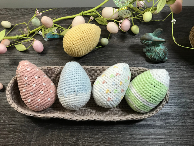 Easter eggs and basket