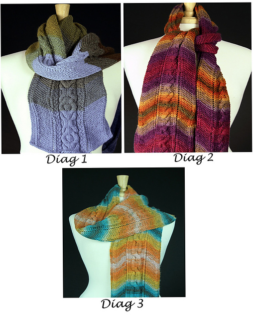 Diagonal Scarf Trio