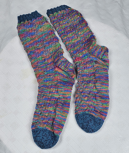Quick Blue Two-Needle Socks ll