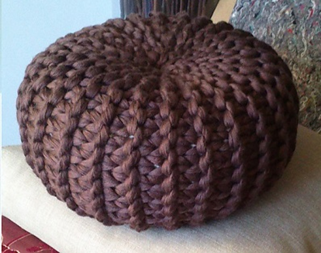 Ravelry Pouf Pouffe Footstool in Two Sizes pattern by isWoolish