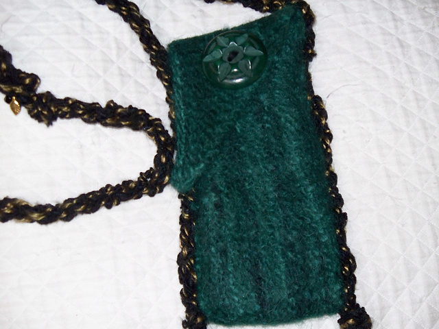 Close calls felted cell phone pouches