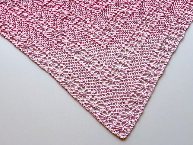 Floral Mesh Shawl