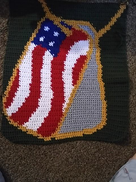 American flag dog tag pillow