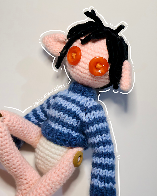 Striped Sweater for a BJD Doll