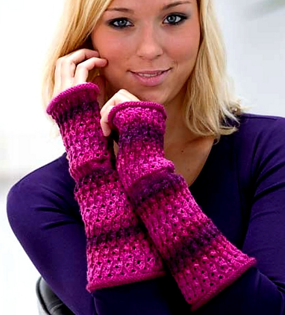 Armstulpen Rollrand / Arm warmers rolled edge