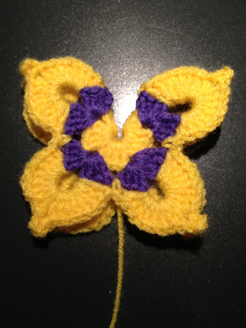 Crocheted butterfly