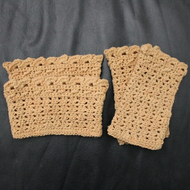 Boot cuffs and matching hand warmers