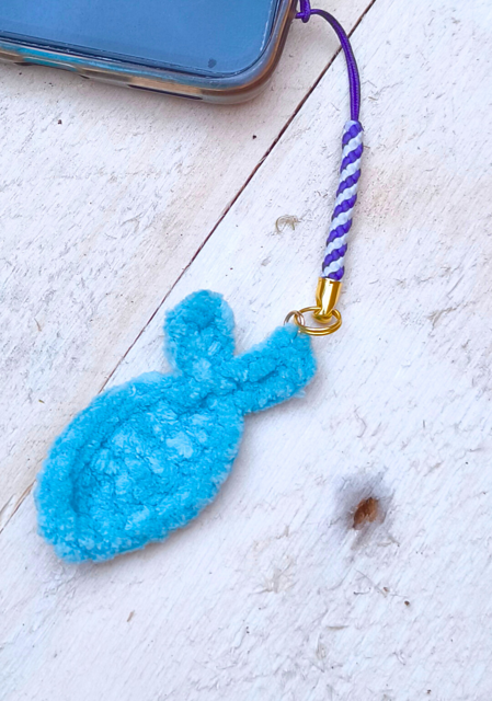 Fish applique keychain