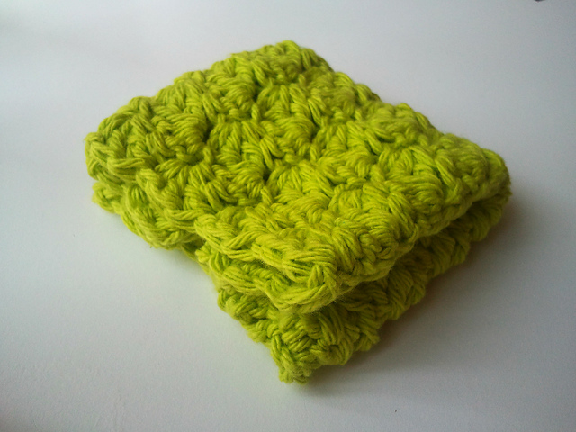 Crochet Bubble Stitch Wash Cloth
