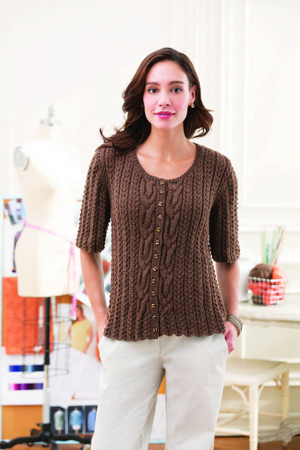 Eyelet Rib Cardi