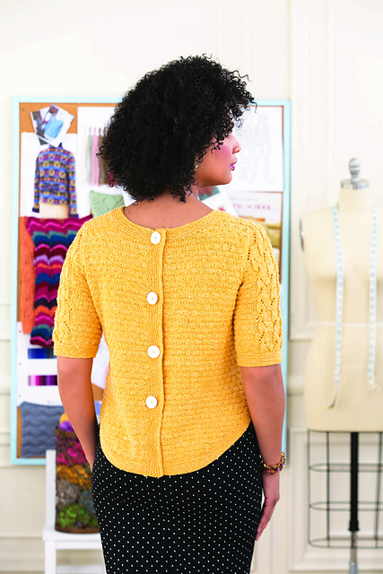 Reverse Button Darted Sweater