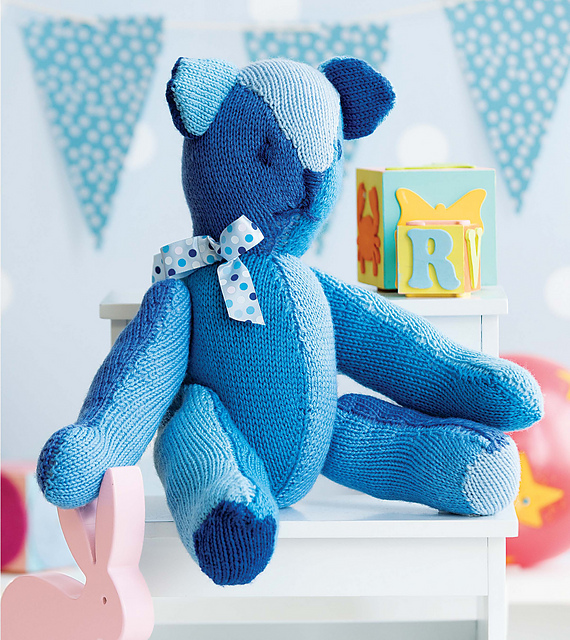Color-Blocked Teddy Bear