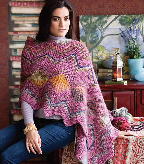 Chevron Short-Row Wrap