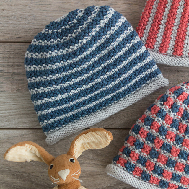 Denim Striped Hat