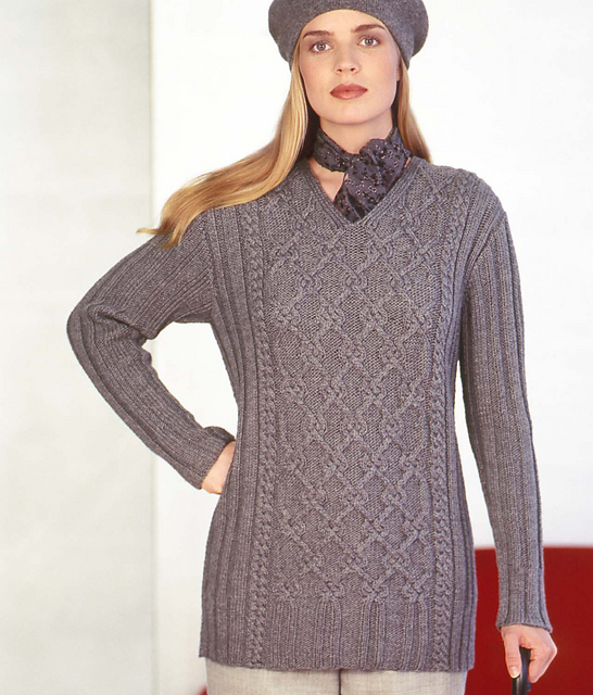 #13 Cable V-neck