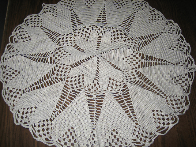 Crocheted Doily A-917