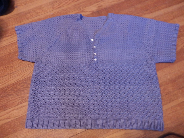 Buttoned Neck Shells Pullover