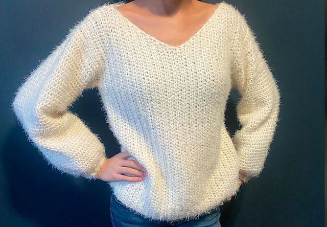 Pull Over V Neck Sweater