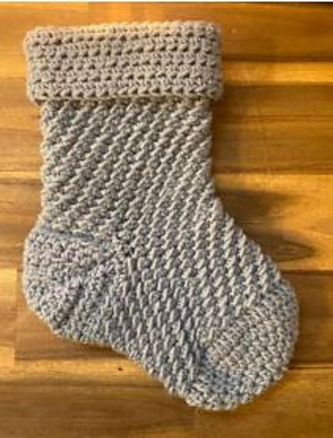 Moss Stitch Christmas Stocking