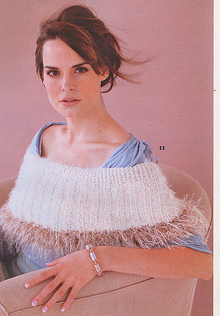Fur Trimmed Shawlette