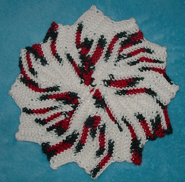 Crocheted Windmill Dishcloth