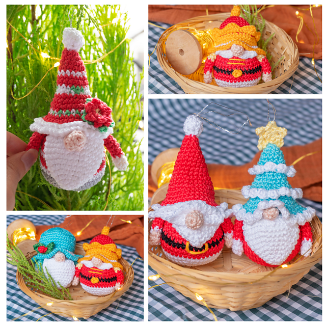 5 Gnome Christmas Ornaments