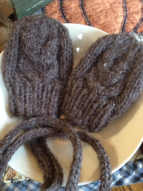 Owl Thumbless Mitts