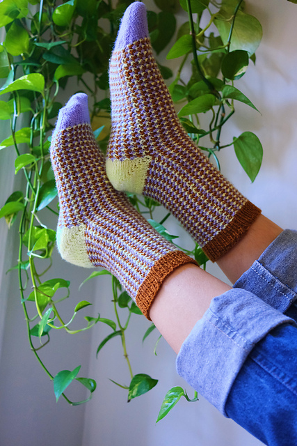 Pixel Tweed Socks
