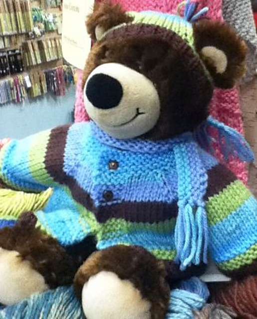 Mr. Bear's Cardigan, Hat & Scarf