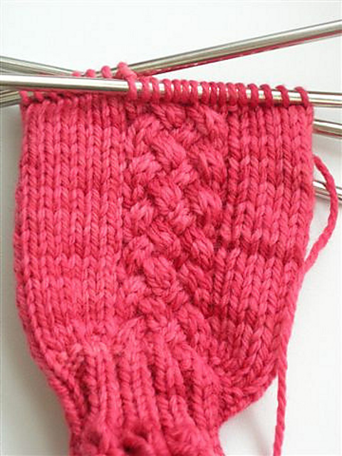 Tight Braid Cable Baby Legwarmers