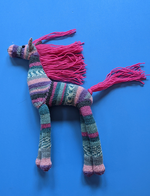 Moon Night Knitted Horse