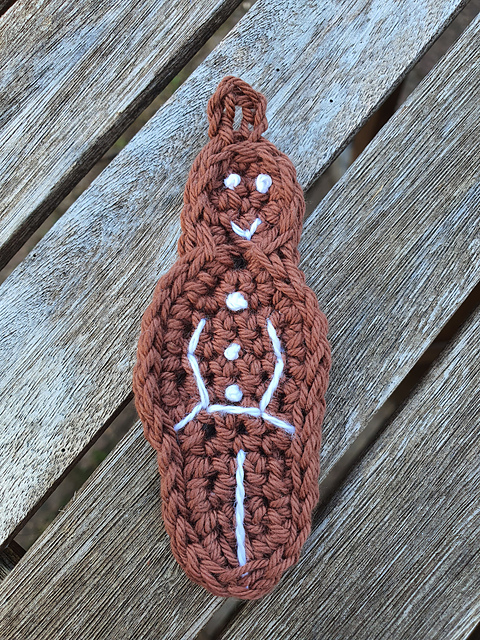 Charmed Gingerbread Boy (crochet)