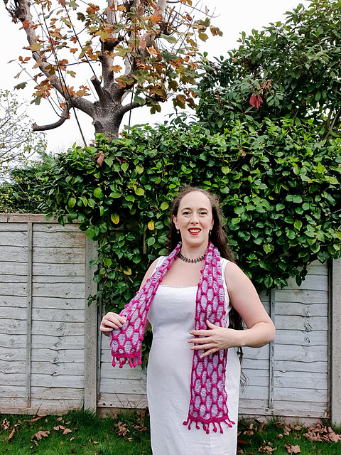 Cherry Lattice Scarf