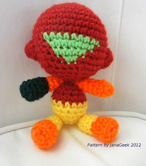 Samus Aran Metroid Crochet Doll
