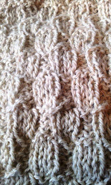Knit Alpaca Basketweave Scarf