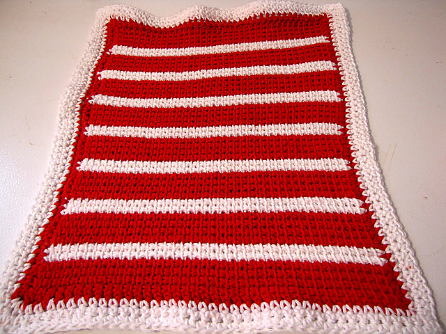 Tunisian Crochet-Knit Kitchen Cloth