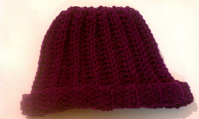 EASY Crochet Ribbed Hat