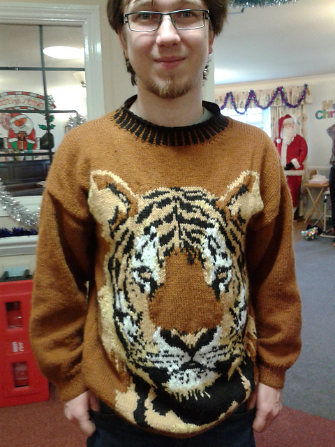 White and Indian Tigers Pullover