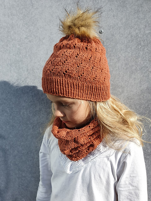 Autumntwist hals og lue kids edition