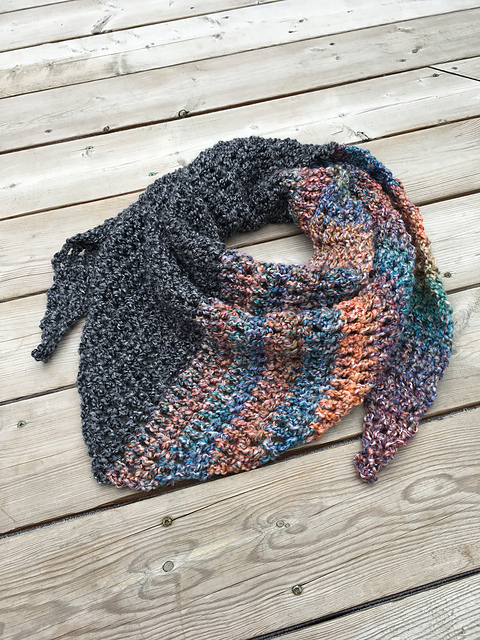 Colour Block Triangle Scarf
