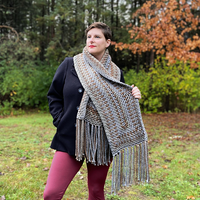 October Fringe Scarf