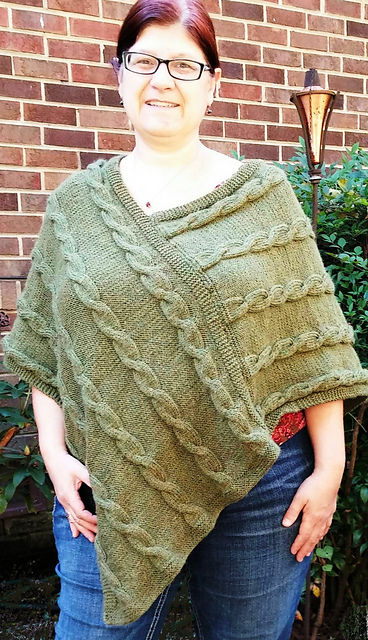 Awakening Cabled Poncho